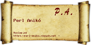 Perl Anikó névjegykártya